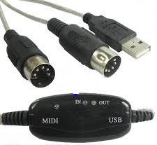 CAVO ADATTATORE INTERFACCIA USB MIDI IN OUT PC AUDIO